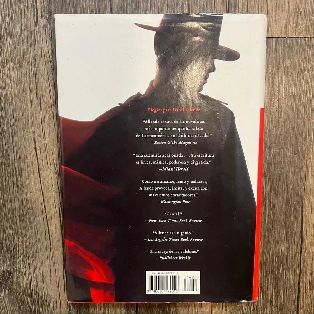 Zorro By Isabel Allende Hardcover Spanish Novel.